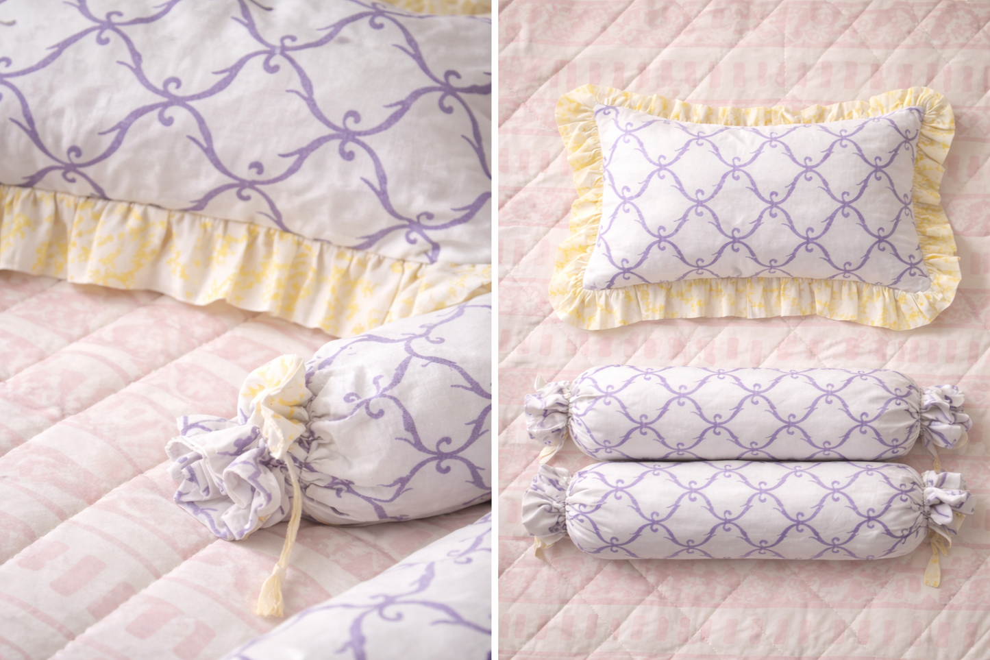 Baby Bed Cover – Purple/Pink