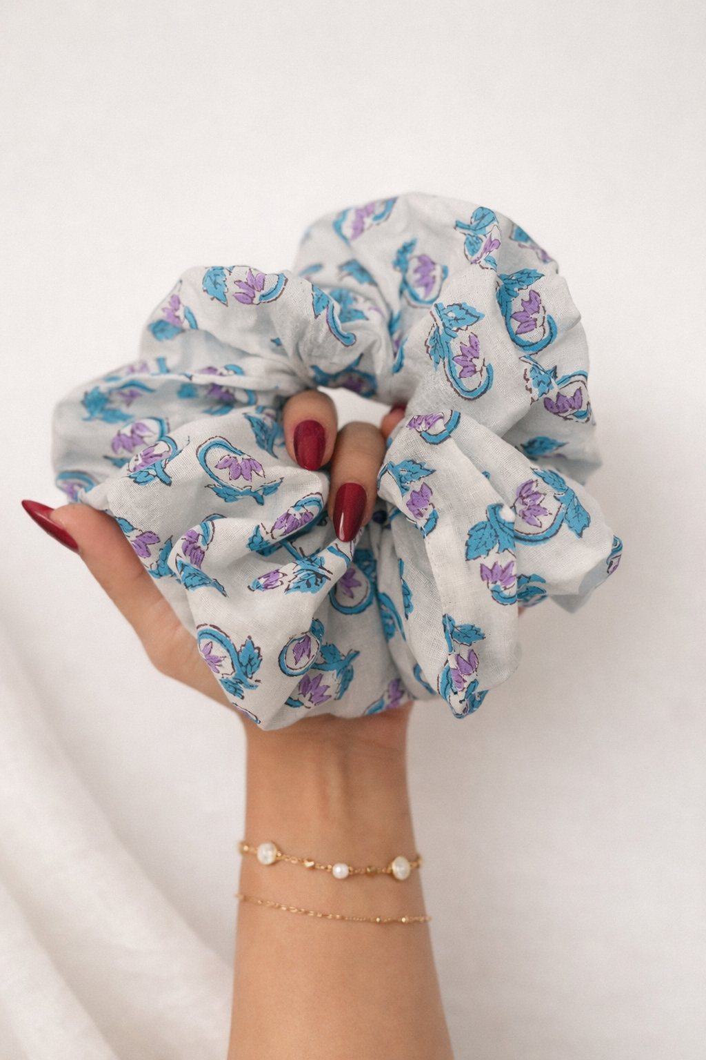 Scrunchie - Blue Floral