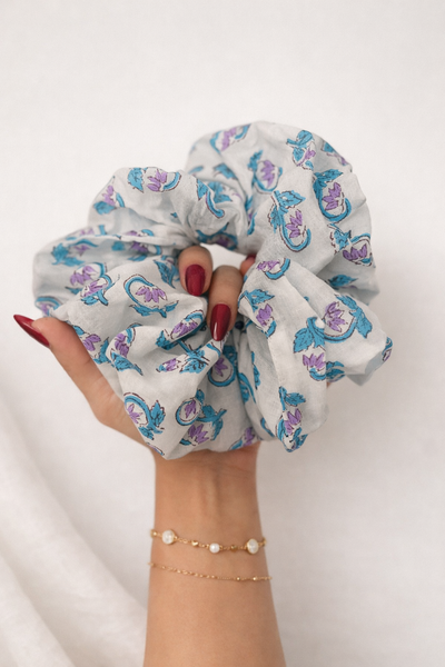 Scrunchie - Blue Floral