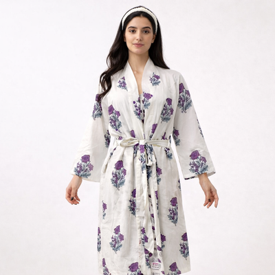 Robe Purple Flowers