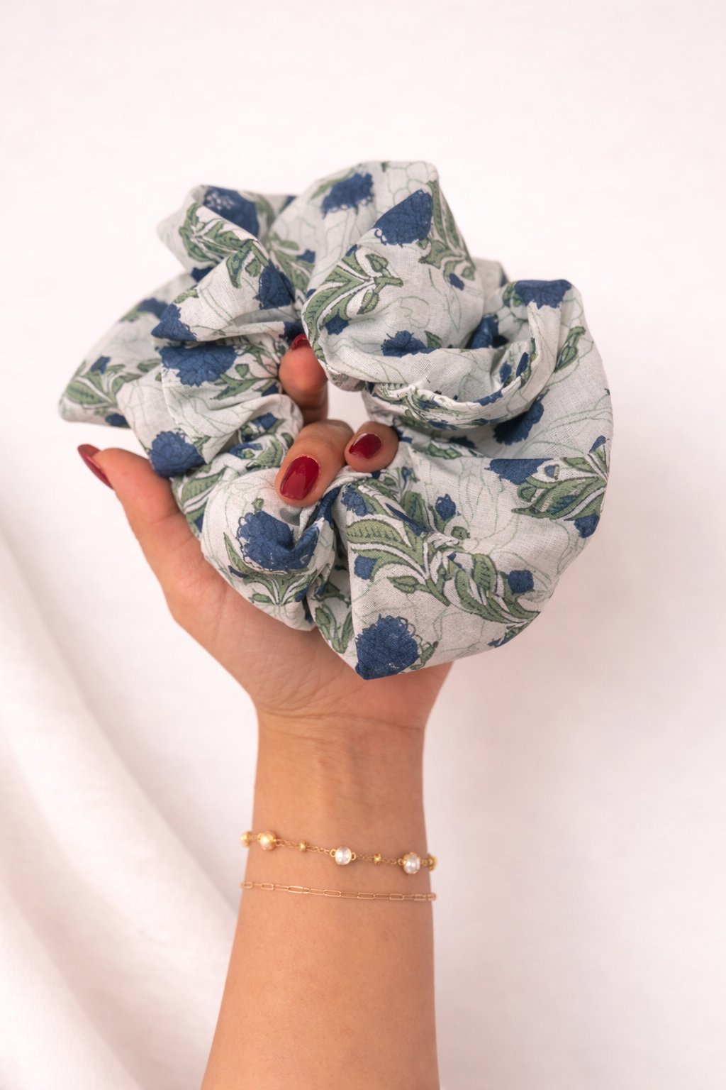 Scrunchie - aztec blue green