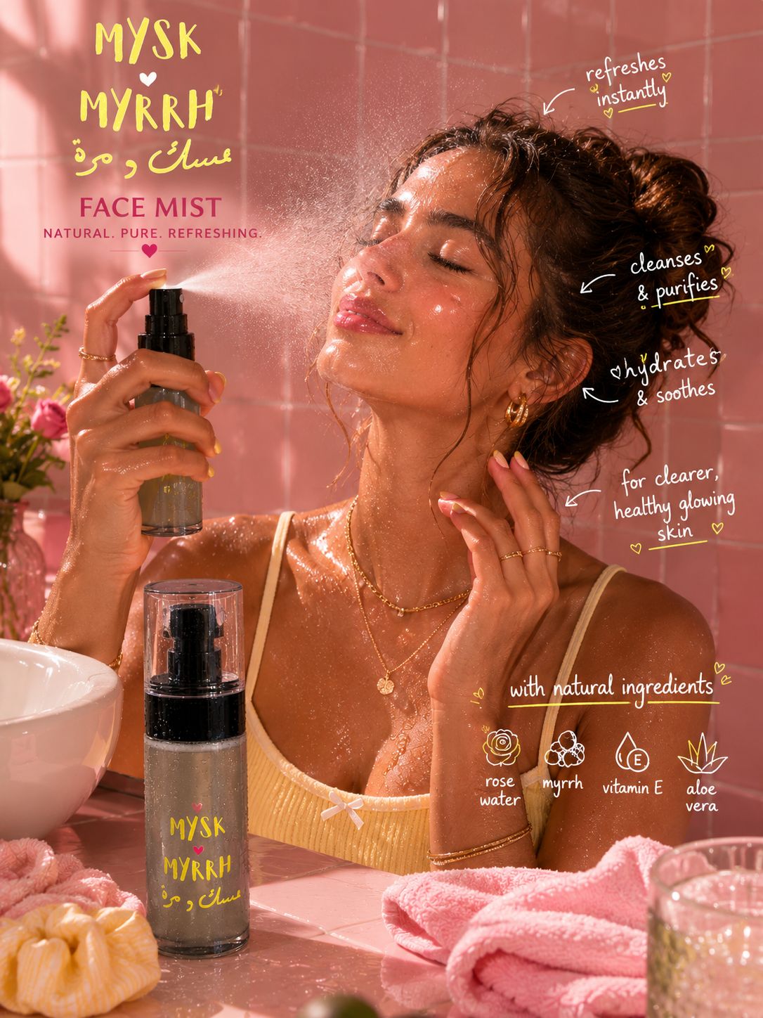 Rose water + myrrh infused face mist