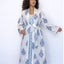 Robe Blue Flowers