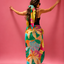 Floral sarong & scarf / long