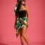 Green Floral sarong & scarf / short