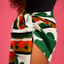 Green Floral sarong & scarf / long