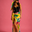 Floral sarong & scarf / long
