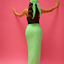 Green zebra sarong & scarf / long