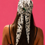 Leopard b/w sarong & scarf / long