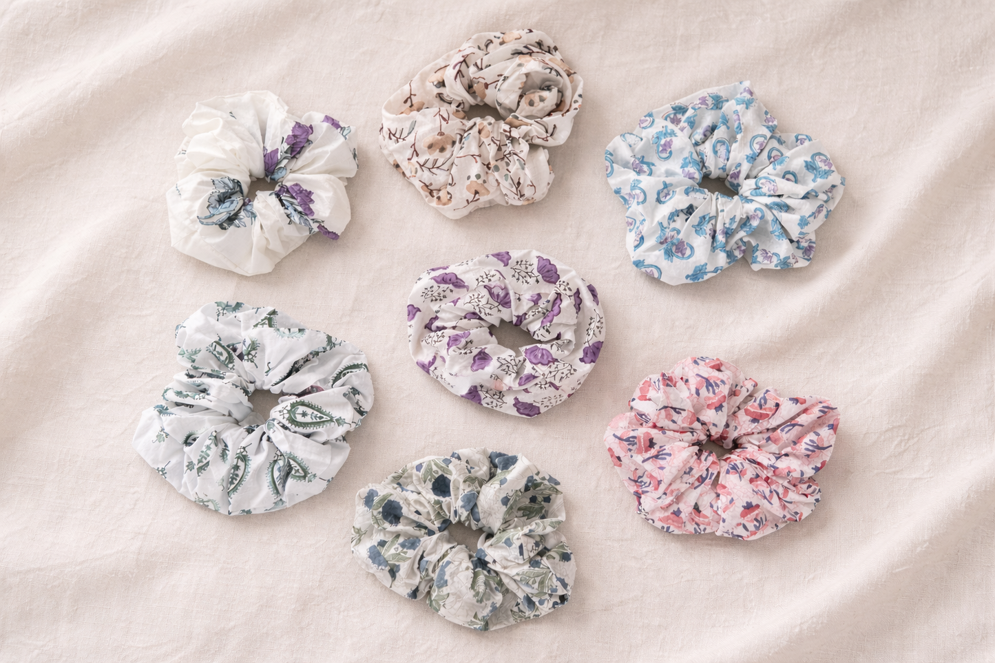 Scrunchie - aztec blue green